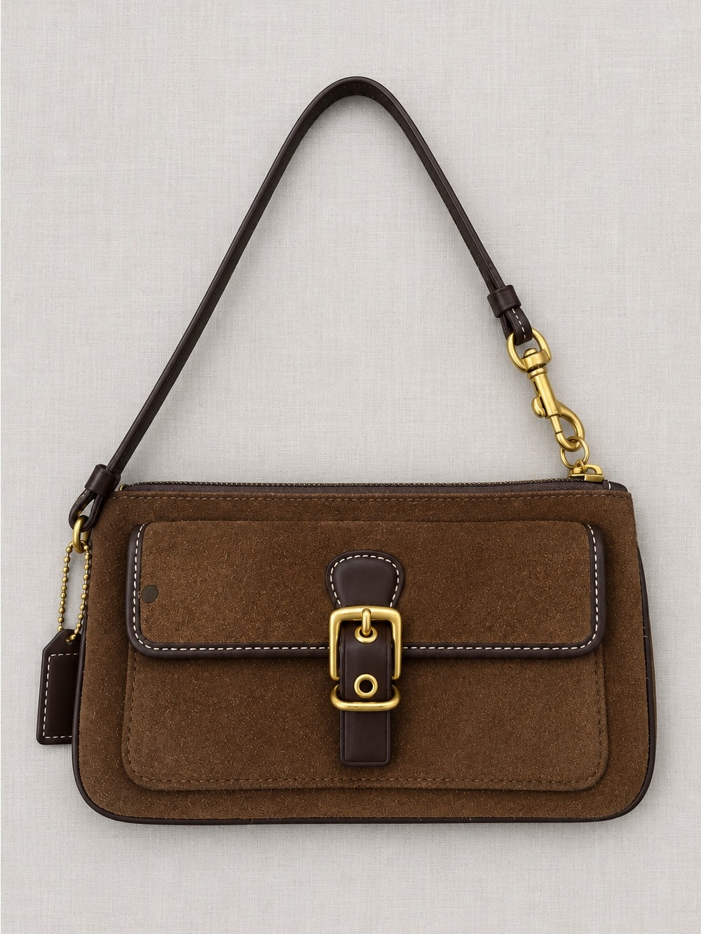 Coach Soho Suede Front-Buckle Wrislet